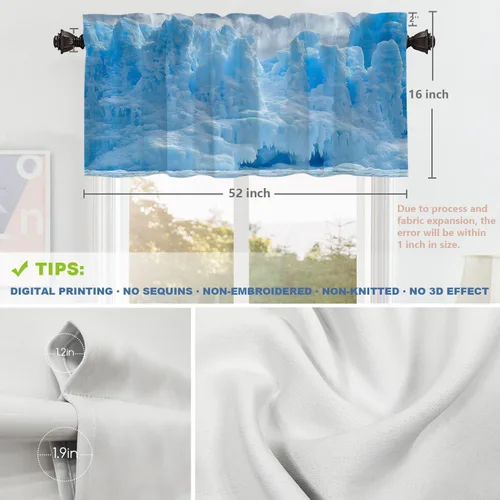 Vista 147 de Shrahala Orange Autumn Autumn Blackout Curtain Tiers, Fall Kitchen Valance Light Blocking Tier Drapes with Rod Pocket, 2 Pack 26 X 24 in