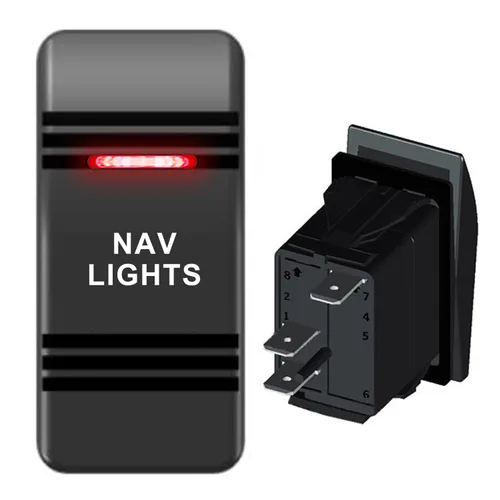 Vista 23 de Interruptor basculante marino de 3 pines para coche y barco 12V 24V encendido/apagado impermeable con LED azul SPST