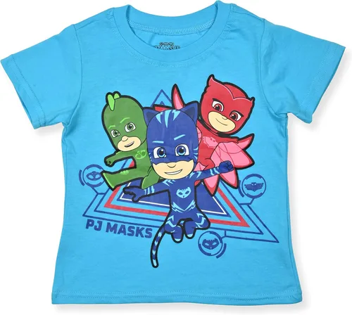 Vista 2 de PJ Masks Boys Catboy Gekko and Owlette 3 Piece Zip Up Hoodie T-Shirt and Jogger Pants Set for Toddler and Little Kids