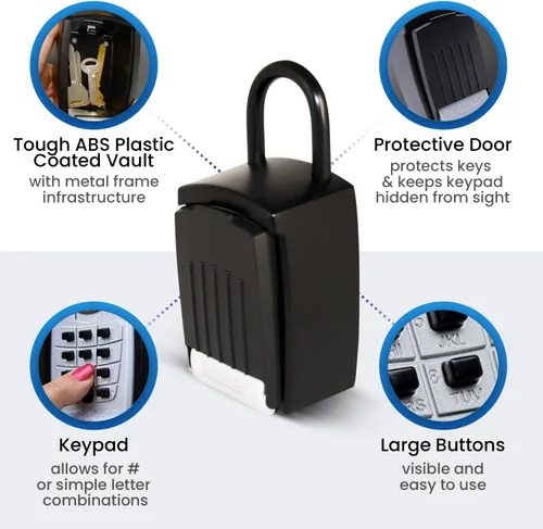 Vista 3 de Caja de seguridad con botones KeyGuard, SL-501