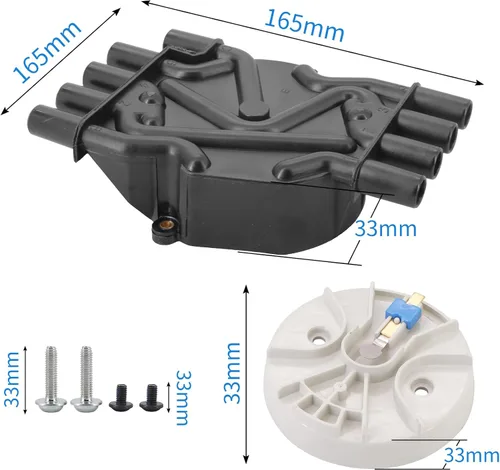 Vista 6 de V8 Kit de tapa y rotor para motores Mercruiser y Volvo Penta 5.0, 5.7, 6.2, 350 MAG MPI 5.0 5.7 GXI GI - 898253T29, 8M0060495, 3858975, 3858977