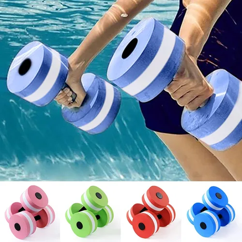 Vista 2 de 2 mancuernas de espuma EVA, mancuernas de agua, pesas de agua, juego de mancuernas de ejercicio acuático, mancuernas antideslizantes y resistentes
