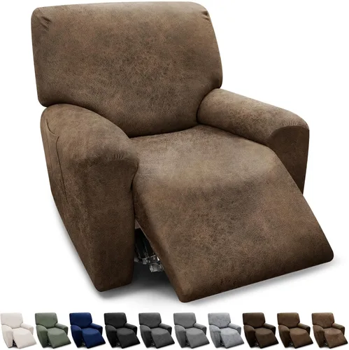 Vista 81 de Fundas para Sillón de 2 Piezas con Cojín en T, Fundas de Aspecto de Cuero para Sofá, Fundas para Sillas, Protector de Muebles Elástico, Funda