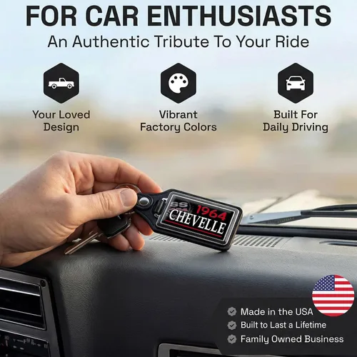 Vista 2 de Brotherhood Llavero de coche para Chevelle - Llavero de modelos clásicos para hombres y mujeres, llavero de regalo
