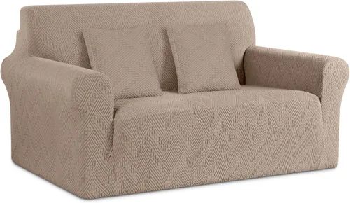 Vista 8 de Ruaozz Funda elástica para sofá de 1 pieza, fundas para sofá de 3 cojines, funda universal antideslizante para sofá, funda lavable de jacquard