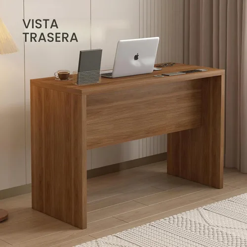Vista 6 de Escritorio de computadora de 47 pulgadas con toma de corriente extraíble, escritorios de oficina en casa con 2 cajones resistentes, escritorio