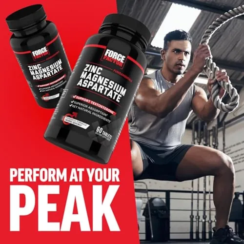 Vista 7 de Force Factor Aspartato de zinc y magnesio, suplemento de zinc y magnesio para mejorar la recuperación muscular y el rendimiento, promover un mejor