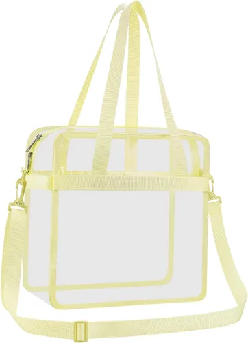 Vista 25 de USPECLARE Clear Tote Bag for Stadium Events, 12x6x12 Transparent Stadium Bag for Work, Sports Games,Gym，Concerts
