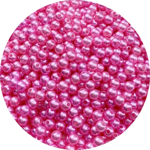Vista 10 de 4000 piezas Cuentas de perlas para manualidades 3mm Perla de resina para hacer joyas Cuentas de perlas redondas a granel con agujero para collares
