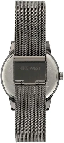 Vista 4 de Nine West Reloj de pulsera para mujer, Movimiento de cuarzo., PlateadoPlomizo