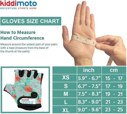 Vista 5 de Kiddimoto Kids Cycling Gloves Anti-Slip Kids Bike Gloves for Boys and Girls Fingerless Kids Mountain Bike Gloves for BMX, MTB Riding, Gymnastics