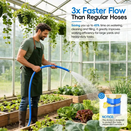 Vista 5 de SPECILITE Manguera de agua de jardín caliente/fría de 5 pies x 1 pulgada, -50 ℉ a 190 ℉, resistente, flexible, explosión de 605 psi, ligera, tubo