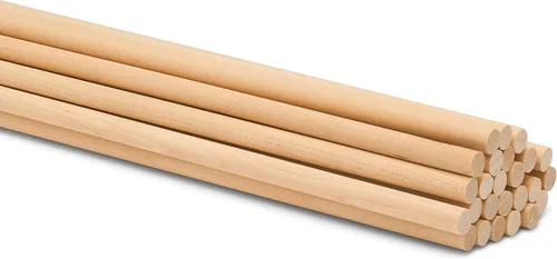 Vista 23 de Varillas de madera sin terminar de 1/4 x 6 pulgadas, para manualidades y bricolaje, 50 unidades Woodpeckers