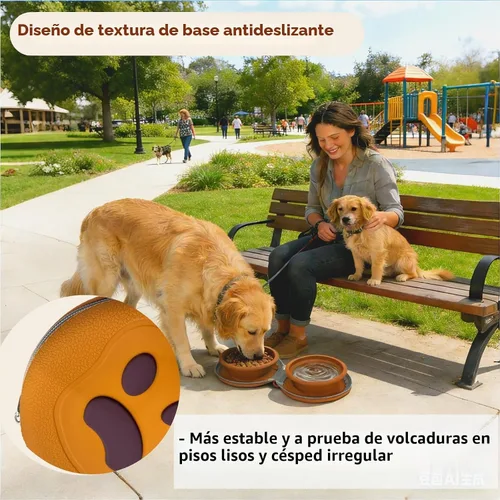 Vista 5 de Mosquetón de silicona portátil plegable 2 en 1 para perros