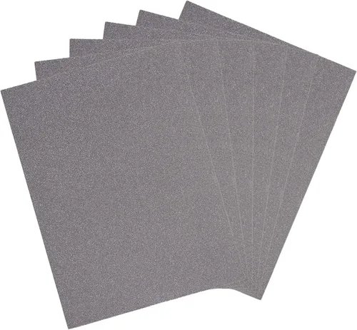 Vista 9 de Mega Crafts 6 hojas metálicas de espuma EVA de 9 x 12 pulgadas, papeles con purpurina azul brillante con parte trasera adhesiva, álbumes