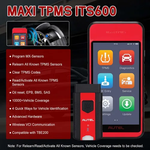 Vista 2 de Autel MaxiTPMS ITS600 - Herramienta de Programación TPMS, Diagnóstico Completo TPMS, Actualización de TS508/TS601, Reaprendizaje/Reinicio/Escaneo