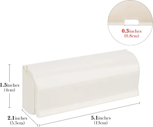 Vista 4 de Linkidea Soporte para cepillos de dientes con tapa para autocaravana, plástico, autoadhesivo, 6 ranuras, soporte para cepillos de dientes compatible