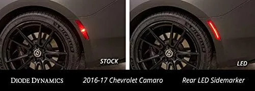 Vista 7 de Diode Dynamics Marcadores laterales LED ámbar/rojo compatible con Chevrolet Camaro 2016-2024