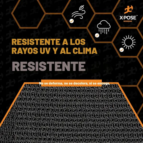 Vista 5 de Xpose Safety Lona de malla resistente, 4 x 10 pies, cubierta protectora negra multiusos con flujo de aire, uso para amarres, sombra, vallas, toldos