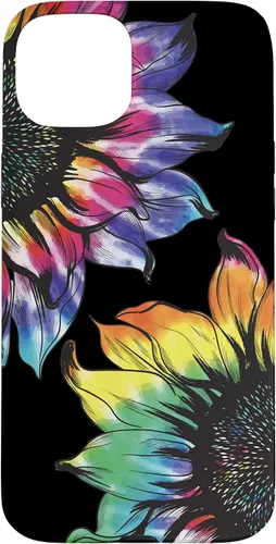 Vista 9 de Tie Dye Sunflower Phone Case Fun Colorful Retro Hippie Gift Case for iPhone 17