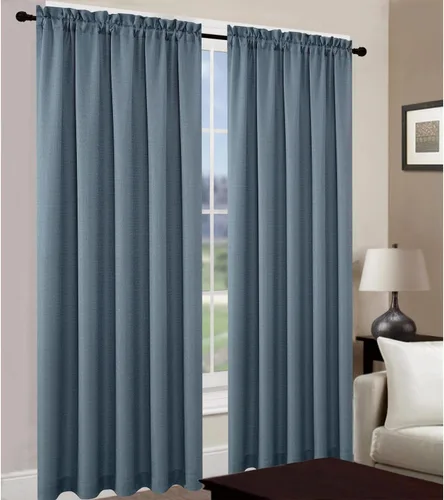 Vista 9 de Leah - Panel de ventana texturizado de jacquard y tratamientos de cenefa de cascada, para espacios del hogar, bolsillo para barra, filtro de luz