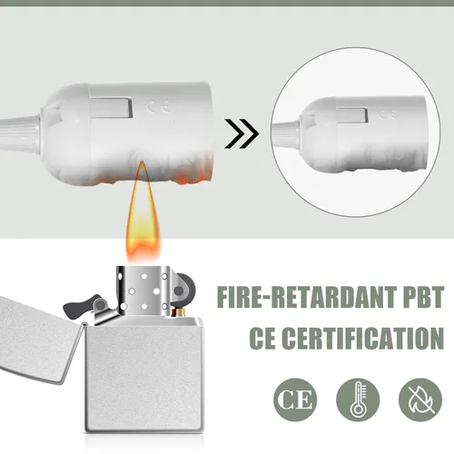 Vista 3 de 6 piezas de enchufe de bombilla de 8.2 pies de extensión colgante de cable de lámpara con interruptor E26/E27 enchufe de luz colgante para cocina