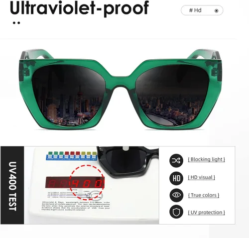 Vista 7 de kimorn Gafas de sol para mujeres y hombres de moda retro gafas de sol de moda K1354