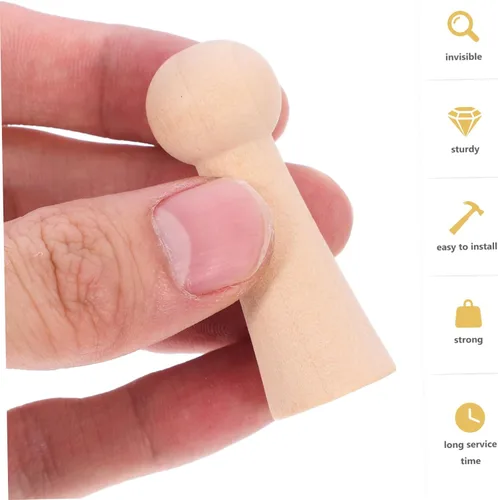 Vista 9 de EXCEART Perchas blancas para colgar la ropa, colgadores de pared, perchas de madera, perchas de pared para toallas, colgadores de pared para colgar