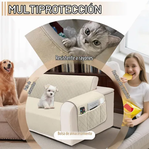 Vista 6 de Funda impermeable en forma de L para sofá seccional, funda acolchada de terciopelo para sofá esquinero, en forma de L, protector de muebles