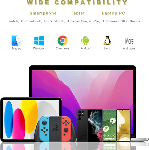 Vista 6 de Adaptador USB C a USB 3.1 Gen 2, 10Gbps USB a USBC, USB-C macho a USB 3.0 A hembra USB 3.2 Tipo C OTG convertidor para MacBook Pro Laptop PC iMac