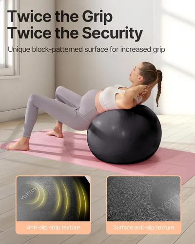 Vista 4 de YOTTOY Pelota de Embarazo - Pelota de Nacimiento de 1.8mm de Grosor para Fisioterapia Materna y Preparación del Parto, Yoga y Ejercicio