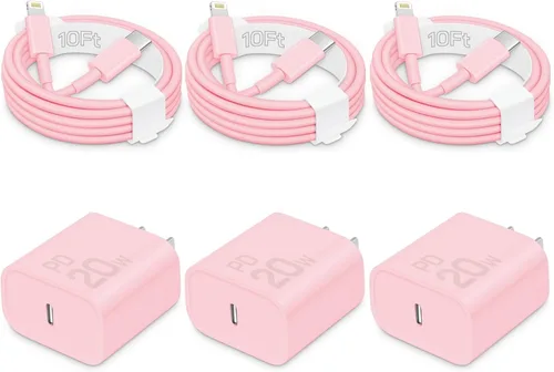 Vista 24 de CXX 20W Fast Charger for iPhone 14/13/12 [3-Pack, MFi Certified] Blue