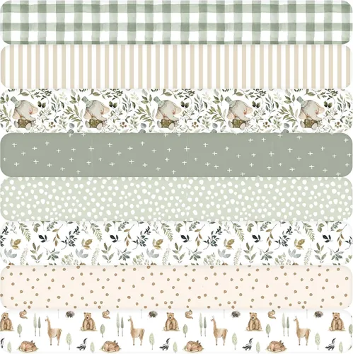 Vista 11 de Tigeen 8 paquetes de tela Fat Quarters, rosa bebé niña