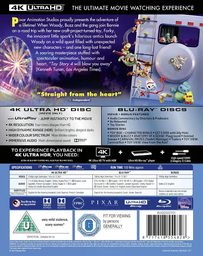 Vista 3 de Toy Story 4 Blu-ray 4K UHD 2019 Region Free