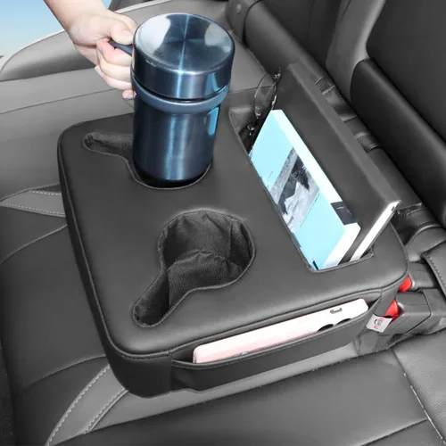 Vista 5 de MARCHFA Portavasos para el asiento trasero del automóvil, SUV, portavasos para asiento trasero, soporte para bebidas, organizador de asiento trasero
