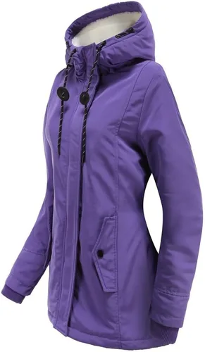Vista 3 de ONDIAN Women's Jacket Long Ladies Warm Winter Coat Windproof Hood Lightweight Climbing Outdoor Hooded Trench Coats
