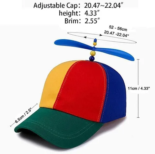 Vista 3 de MiniYoSexier Gorra de béisbol colorida, gorra de béisbol unisex de bambú con retazos de libélula de bambú, ajustable, sombrero de hélice