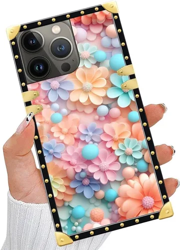 Vista 28 de Funda compatible con iPhone 14 Pro Max (6.7 pulgadas), hermosa mariposa Flosers dorada, de lujo, suave TPU duro, parte trasera de policarbonato