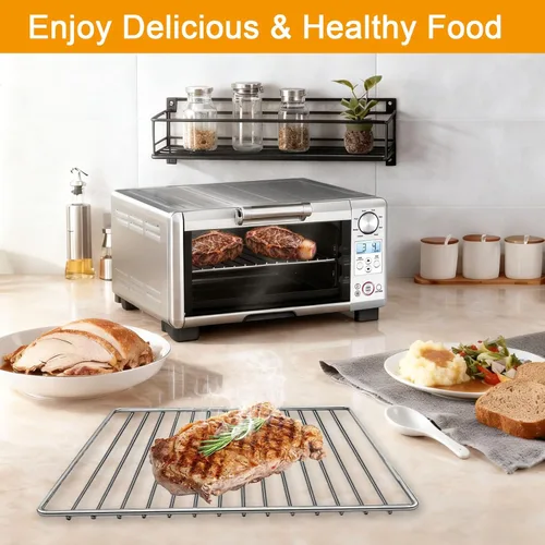 Vista 7 de Piezas de repuesto para Breville BOV450XL Mini Smart Encimera Horno y Tostador, 11.5 x 10.3 pulgadas, accesorios de acero inoxidable, rejilla