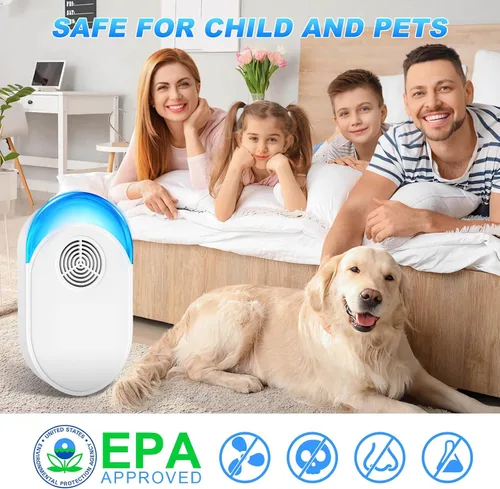 Vista 5 de Repelente ultrasónico de 6 paquetes, repelente ultrasónico para interiores para insectos para cucarachas, insectos, plagas, roedores, ratones