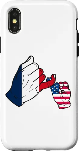 Vista 5 de iPhone XR Parent and child France USA family Case