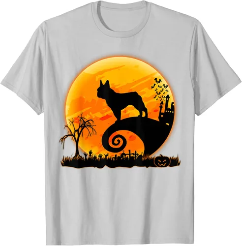 Vista 49 de Camiseta divertida de disfraz de Halloween para perro y luna de Bulldog francés, Negro, S