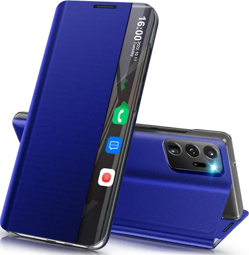 Vista 78 de Funda de teléfono para Samsung Galaxy A16 5G, Clear View Window Funda delgada de lujo para teléfono Galaxy A16 con soporte, funda protectora