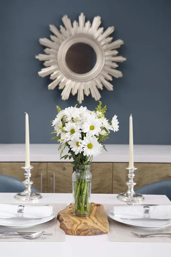 Vista 4 de KaBloom - Ramo de belleza abundante de margaritas blancas frescas con jarrón - Flores frescas para cumpleaños, San Valentín y Día de la Madre