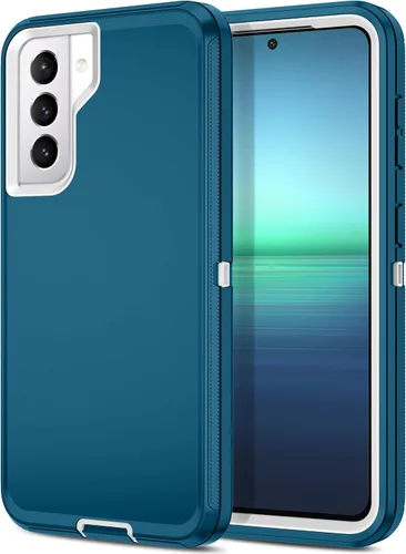 Vista 8 de I-HONVA Funda para Galaxy S21 5G a prueba de golpes, a prueba de polvo y caídas, 3 capas de protección de cuerpo completo