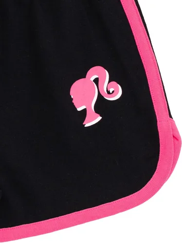 Vista 5 de Barbie Conjunto de camiseta y pantalones cortos activos de delfín Conjunto moderno para niñas coordinadas
