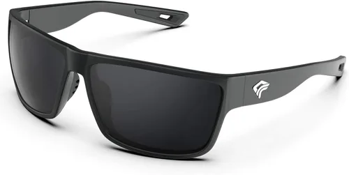 Vista 9 de TOREGE Gafas de sol deportivas polarizadas para hombres y mujeres, para ciclismo, correr, golf, pesca, gafas de sol TR26 Marco negro y lente nocturna