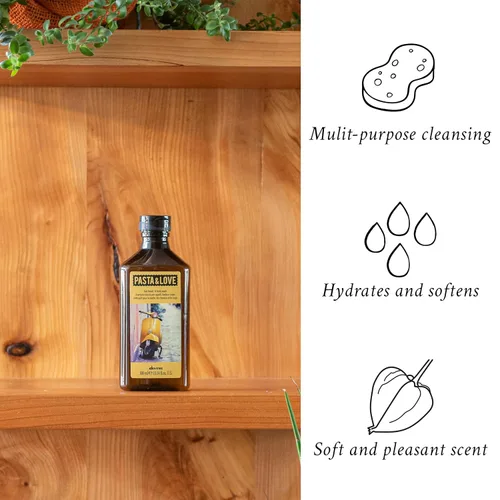 Vista 3 de Davines Pasta & Love Hair Beard & Body Wash, limpiador hidratante 3 en 1, elimina suavemente las impurezas y suaviza el cabello y la piel sin