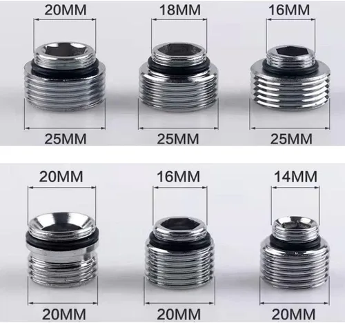 Vista 5 de Adaptador de grifo de latón, rosca macho, conector aireador para grifo de fregadero, purificador de agua, adaptador aireador (M12 X G1/2 pulgadas)
