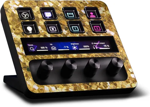 Vista 26 de MightySkins - Piel de fibra de carbono compatible con Elgato Stream Deck + madera gris Acabado de fibra de carbono texturizado protector